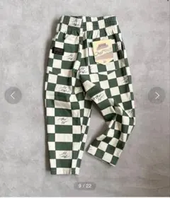 チェック柄サイン入り長ズボン　130cm