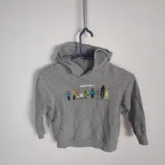Minecraft フード付きパーカー グレー