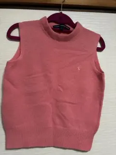 RALPH LAUREN SPORT ピンク ニットベスト　ラルフローレン