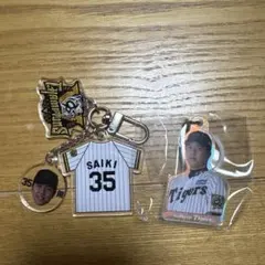 フェイス&ユニフォームアクリルキーホルダー、めじるしオーロラチャーム　才木