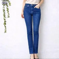 J2023リー✤美品✤スキニーデニムパンツ ジーンズ Gパン SS〜S相当 青