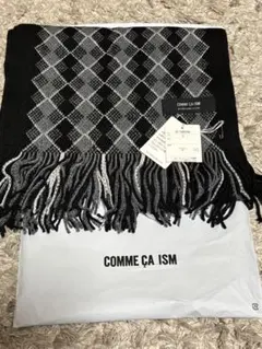 COMME CA ISM リバーシブル マフラー アーガイル ストライプ