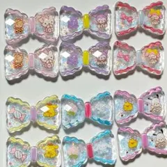 サンリオ キティ クリア ラメ リボン 6種類 12個【デコパーツ】