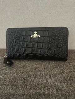 ヴィヴィアンウエストウッドクロコダイル風長財布 ブラック