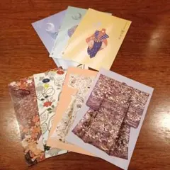 和風着物・加賀屋デザインポストカード8枚セット