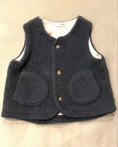 UNIQLOベビー　ボアフリースベスト♡ 70サイズ　ネイビー
