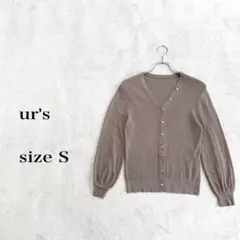 ...ur's ブラウン Vネック カーディガン サイズS