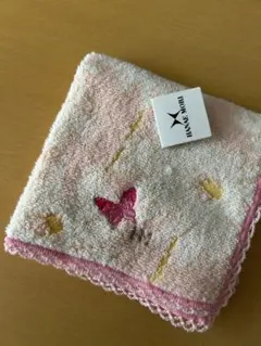 タオルハンカチセット（蝶と水玉）2枚