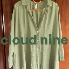 【美品】cloud nine＊長袖ロングシャツ＊羽織＊cotton/linenのサムネイル