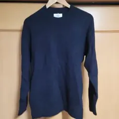 【新品】417 by ÉDIFICE ネイビー クルーネックニットのサムネイル