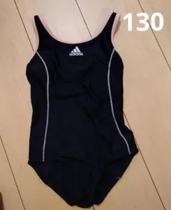 adidas 子供用水着 130　黒/ピンク