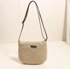 カゴバッグ　ショルダー　ファスナー 内ポケット　超軽量