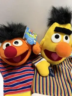 セサミストリート⭐︎バートとアーニー パペットセット　ヴィンテージ