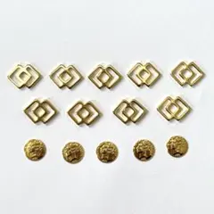 つなぎ　パーツ　コイン　チャーム　計14個　まとめ売り　ハンドメイド