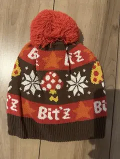 ビットzデザイン ニット帽 ポンポン付き