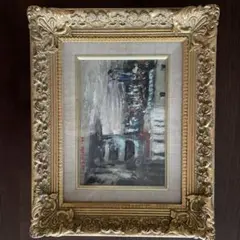 ⭐︎値下げ⭐︎【イタリアの画家】Erwin PINERO 油彩画 シルバー