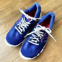 《美品》adidas 青 シューズ 23.5cm トレーニング ランニング