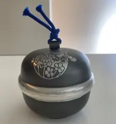 薩摩錫 岩切美巧堂製！燻し加工の仕覆と鼓の図 菓子器 共箱