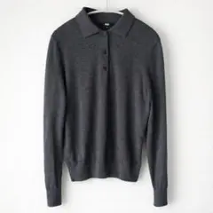 UNIQLO メリノポロセーター　グレー　Lサイズ