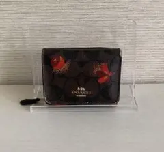 【COACH✨】三つ折り財布 コインケース シグネチャー 花柄