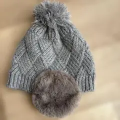 しまむら　SEASON REASON ベージュニット帽 56〜58cm