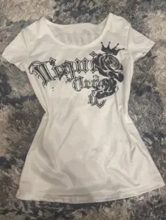 平成ギャル　グランジパンク　y2k スカル　Tシャツ　半袖　ピチT