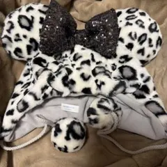 ディズニー ヒョウ柄ファンキャップ シルバー