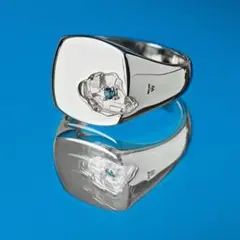 Tom Wood Mined Ring Blue Topaz Large 62