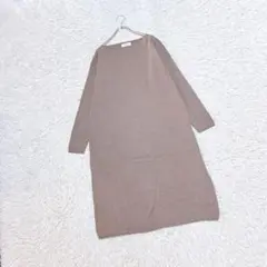 【OPAQUE.CLIP】　ニットワンピース　（Ｍ）　ウール混　深スリット