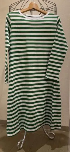 FORK&SPOON オーガニックコットン　ボーダー　ワンピース