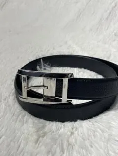 Cartier レザーベルト ブラック シルバーバックル ユニセックスのサムネイル