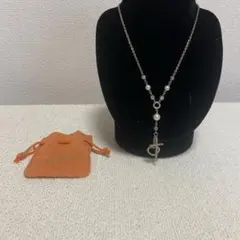 ピンクの猫様専用　　フォリフォリ　クロスネックレス　ラインストーン 925