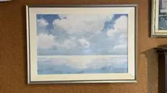 大型軽量 海と空のアートフレーム 「スパークリング シー」海・オーシャン・船・雲