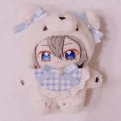 ぬい服　スタイ　リボン　セット　いつぬい　水色