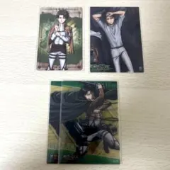 進撃の巨人 リヴァイ アッカーマン 4枚セット メタリックカード クリアカード