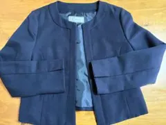 Ropé Picnic ノーカラージャケット 38 ネイビー