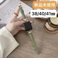 【新品】Apple Watch バンド 38〜41mmグリーン＋ピンクゴールド