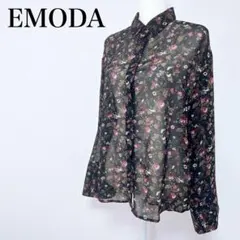 〇 EMODA シャツ 羽織り 長袖 ブラウス 花柄 Ｆのサムネイル