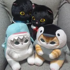 モフサンド 海の生き物・黒仔猫にゃんBIGぬいぐるみ セット