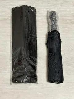お値打ち品❤️折りたたみ傘✨雨傘　日傘　ワンタッチ　持ち手高級感あるマットな黒