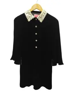 kate spade ブラックベルベットワンピース　ケイトスペード