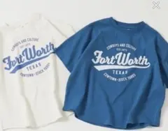 【中古】フォートワース Tシャツ ホワイト＆ブルー2枚セット