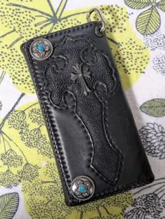 高級・優良品】ウィリアムウォレス スティングレイ シルバー 長財布