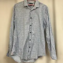 メンズ　ZARA MAN 花柄スリムフィットシャツ EU42