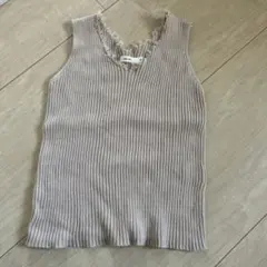 niko and ... ベージュ ノースリーブ セーター