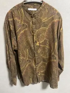 ペイズリー柄 バンドカラー