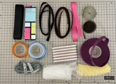 リボン　レース　ハンドメイド　推し　資材　材料　セット売り 手芸用品 手芸材料