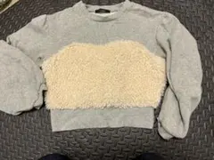 グレー フリース 長袖 トップス