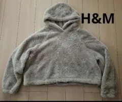 H&M　フリースパーカー　ショート丈