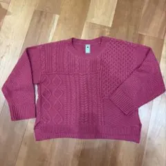 WG NICOLE CLUB ニコロ　ケーブル編みニットセーター ピンク　ニット